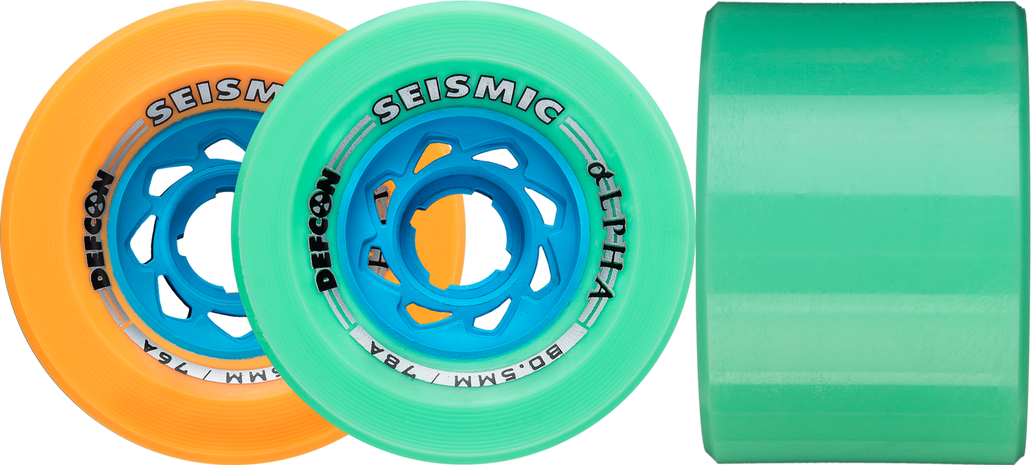 80.5mm x 61mm ALPHA Wheels - Seismic Skate Systems