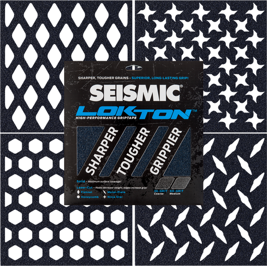Lokton Griptape, 11x11inch, 3 Square Pack - Seismic Skate Systems