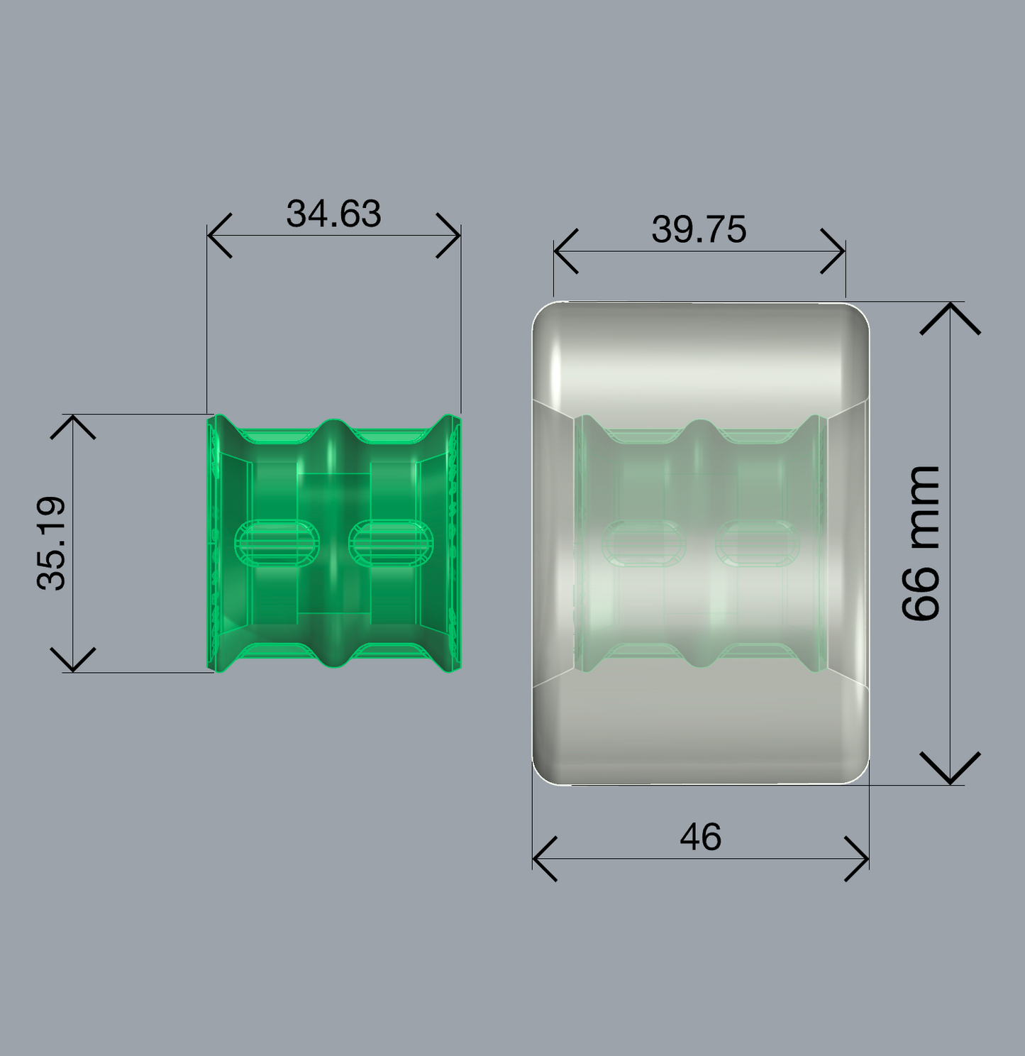 Pantheon Sliders 66mm Wheels